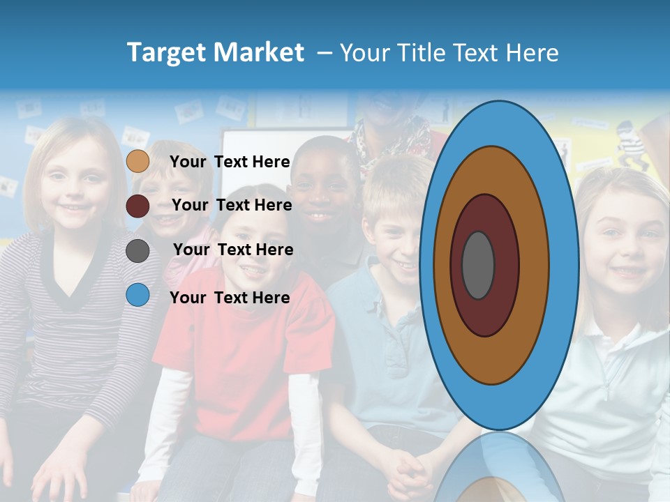 Vertical Education Schoolchildren PowerPoint Template