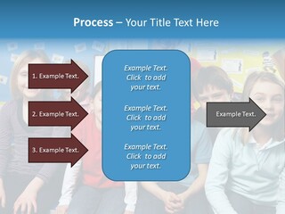 Vertical Education Schoolchildren PowerPoint Template