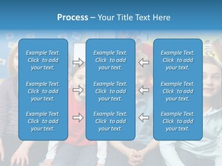 Vertical Education Schoolchildren PowerPoint Template