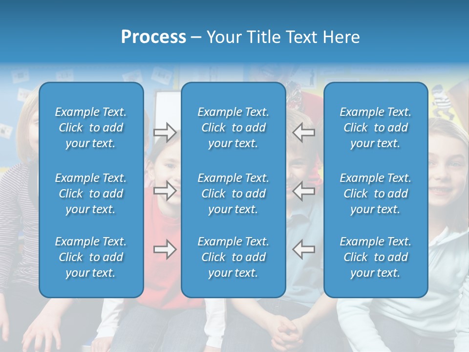 Vertical Education Schoolchildren PowerPoint Template