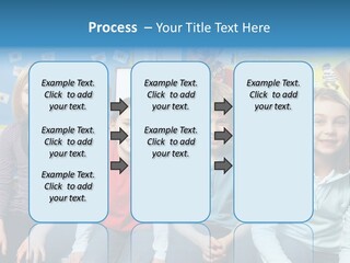 Vertical Education Schoolchildren PowerPoint Template