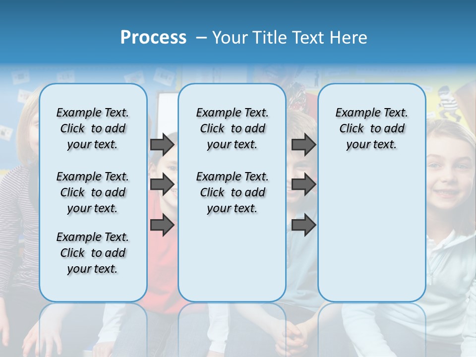 Vertical Education Schoolchildren PowerPoint Template