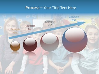 Vertical Education Schoolchildren PowerPoint Template