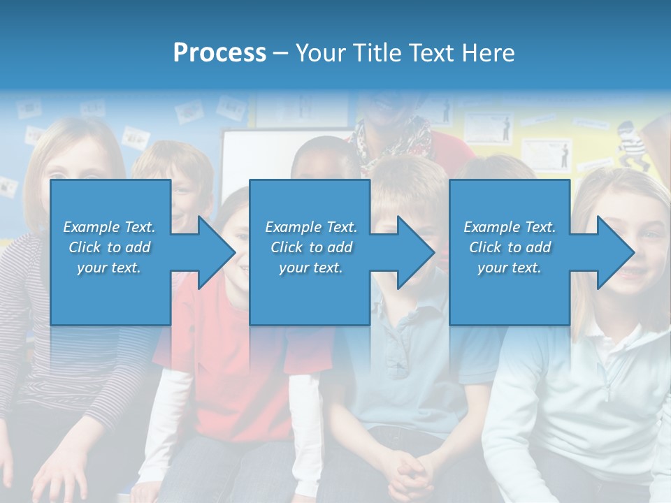Vertical Education Schoolchildren PowerPoint Template