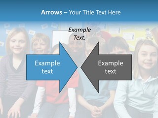 Vertical Education Schoolchildren PowerPoint Template