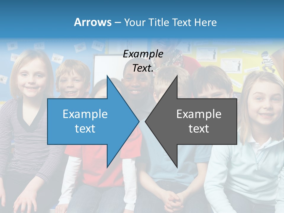 Vertical Education Schoolchildren PowerPoint Template