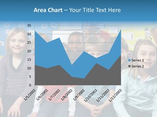 Vertical Education Schoolchildren PowerPoint Template