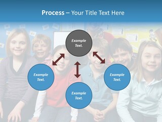 Vertical Education Schoolchildren PowerPoint Template