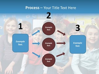Vertical Education Schoolchildren PowerPoint Template