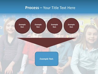 Vertical Education Schoolchildren PowerPoint Template