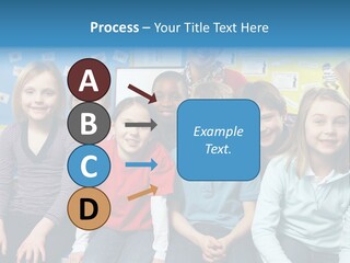 Vertical Education Schoolchildren PowerPoint Template