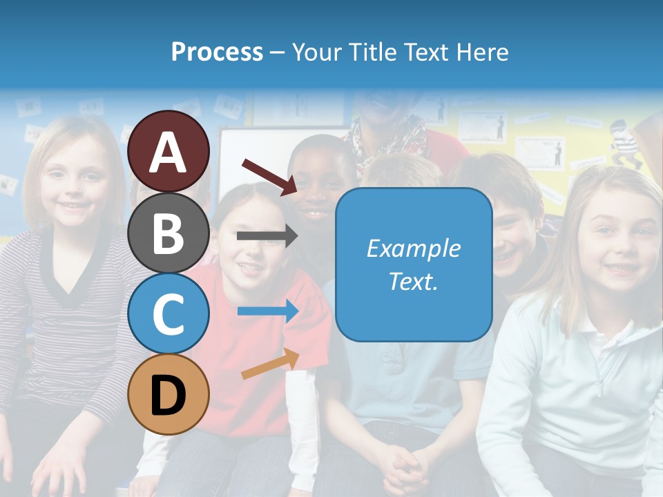 Vertical Education Schoolchildren PowerPoint Template