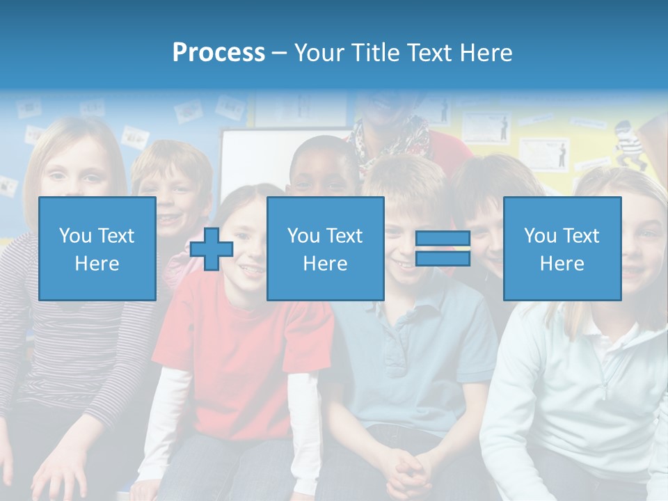 Vertical Education Schoolchildren PowerPoint Template