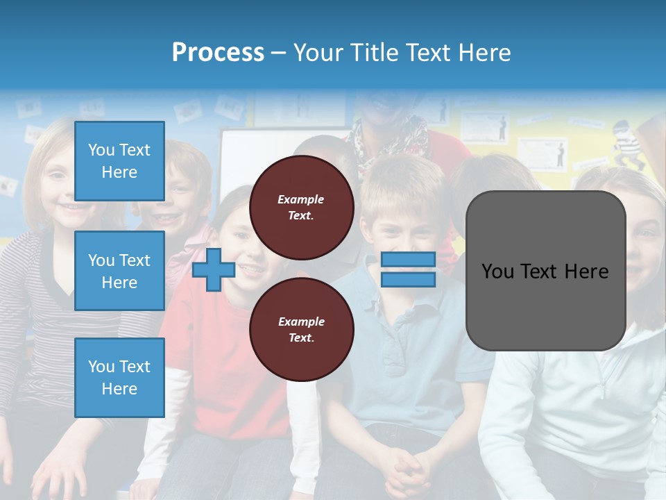 Vertical Education Schoolchildren PowerPoint Template