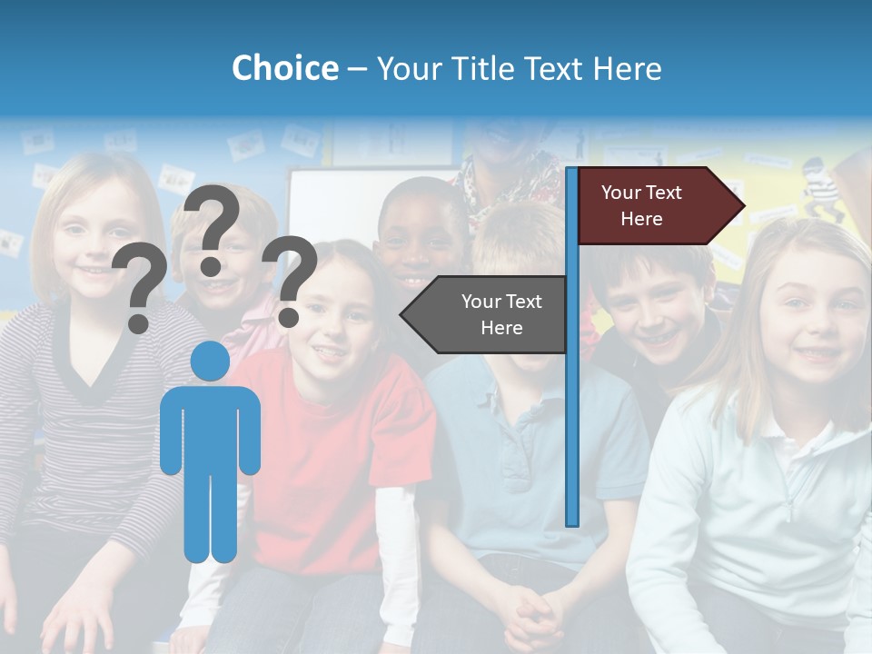 Vertical Education Schoolchildren PowerPoint Template