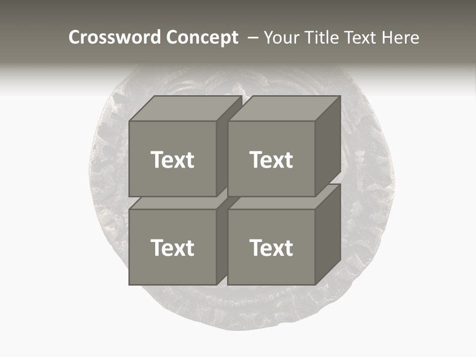 Inscription Silver Quatrefoil PowerPoint Template