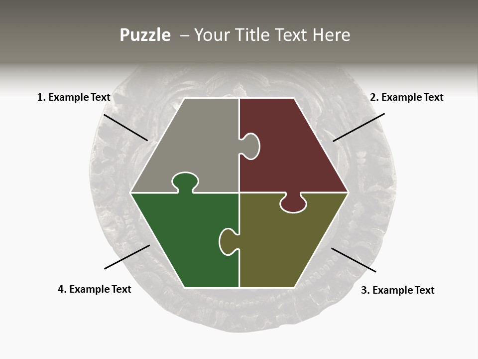 Inscription Silver Quatrefoil PowerPoint Template