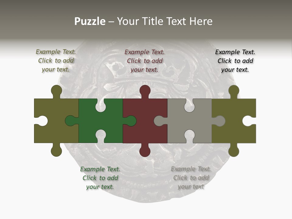 Inscription Silver Quatrefoil PowerPoint Template