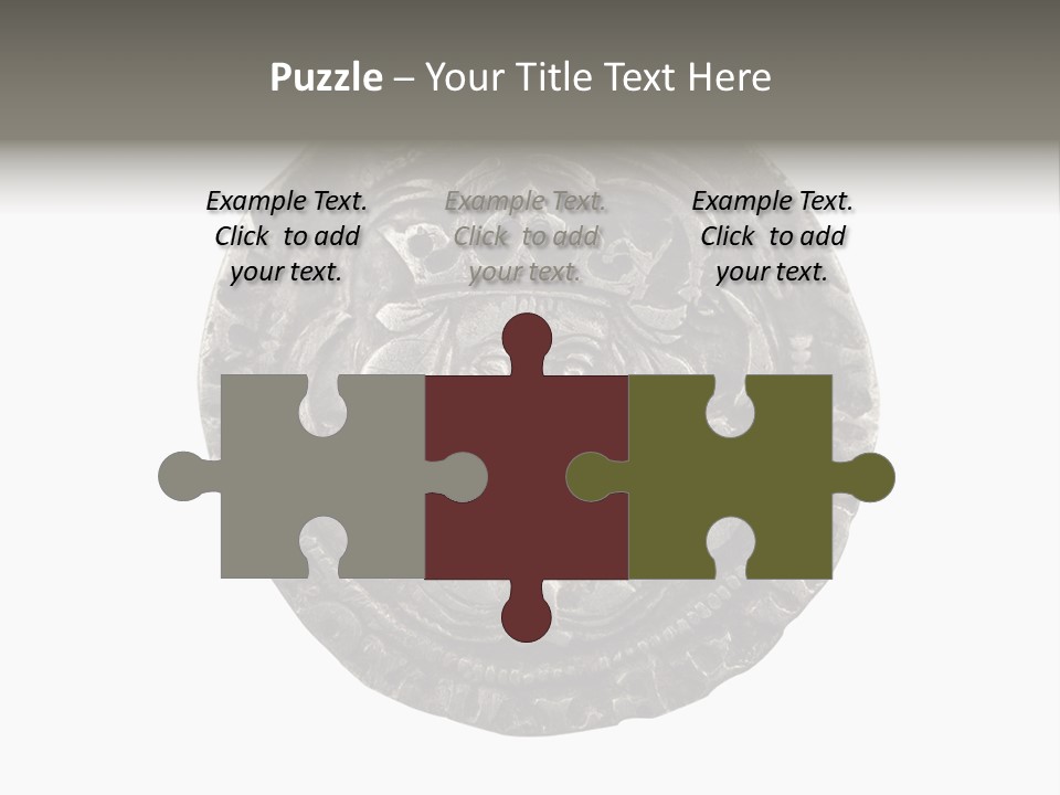 Inscription Silver Quatrefoil PowerPoint Template