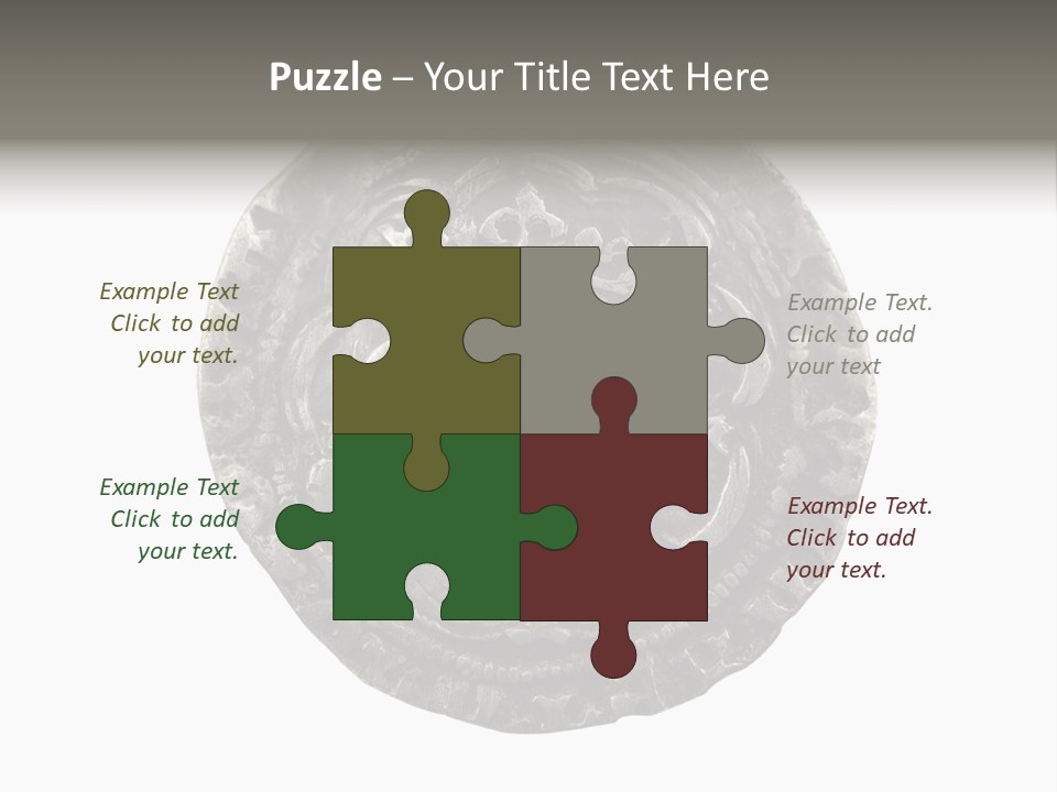 Inscription Silver Quatrefoil PowerPoint Template