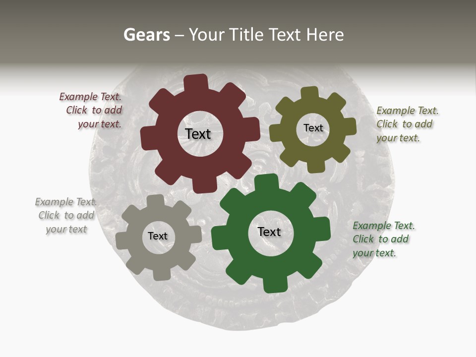 Inscription Silver Quatrefoil PowerPoint Template