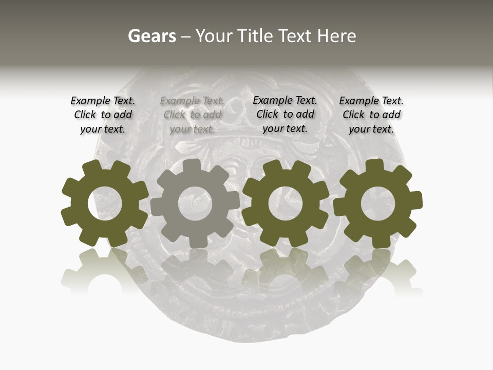 Inscription Silver Quatrefoil PowerPoint Template