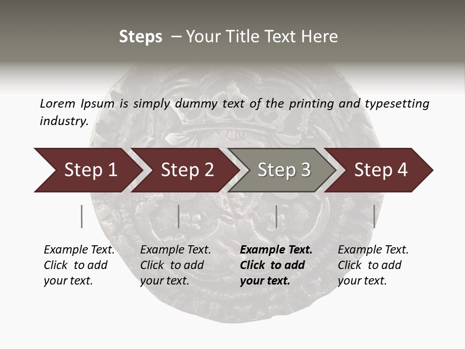 Inscription Silver Quatrefoil PowerPoint Template