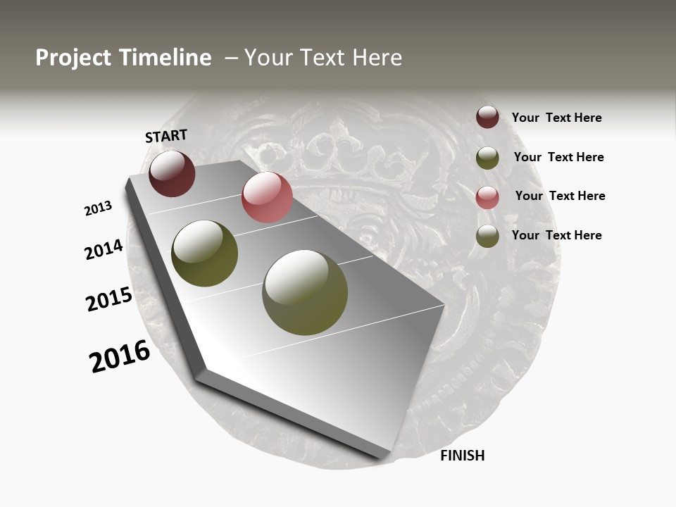 Inscription Silver Quatrefoil PowerPoint Template