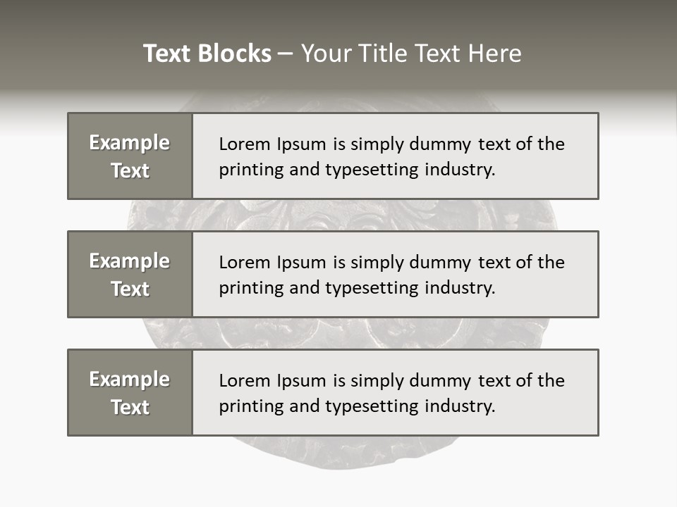 Inscription Silver Quatrefoil PowerPoint Template