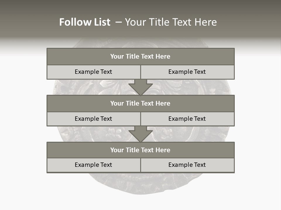 Inscription Silver Quatrefoil PowerPoint Template