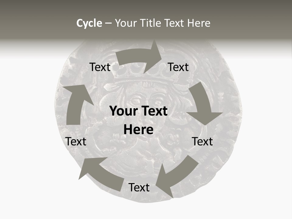 Inscription Silver Quatrefoil PowerPoint Template