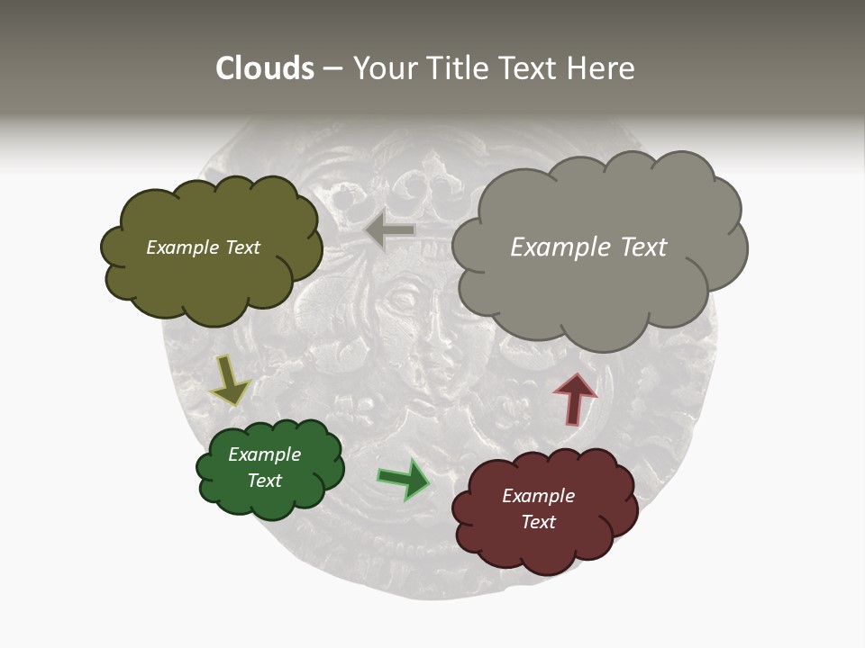 Inscription Silver Quatrefoil PowerPoint Template