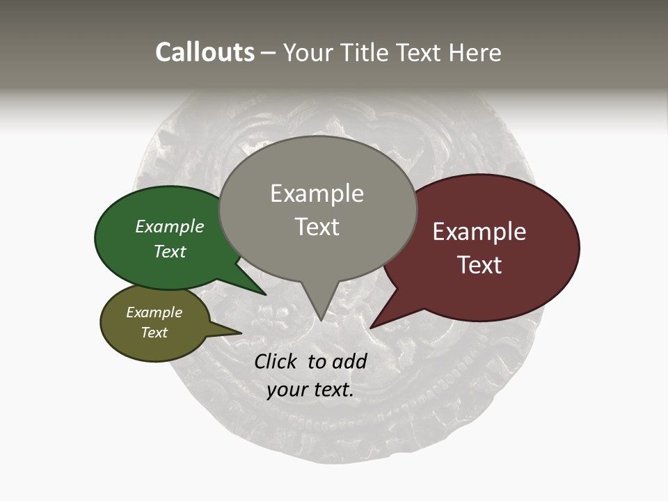 Inscription Silver Quatrefoil PowerPoint Template