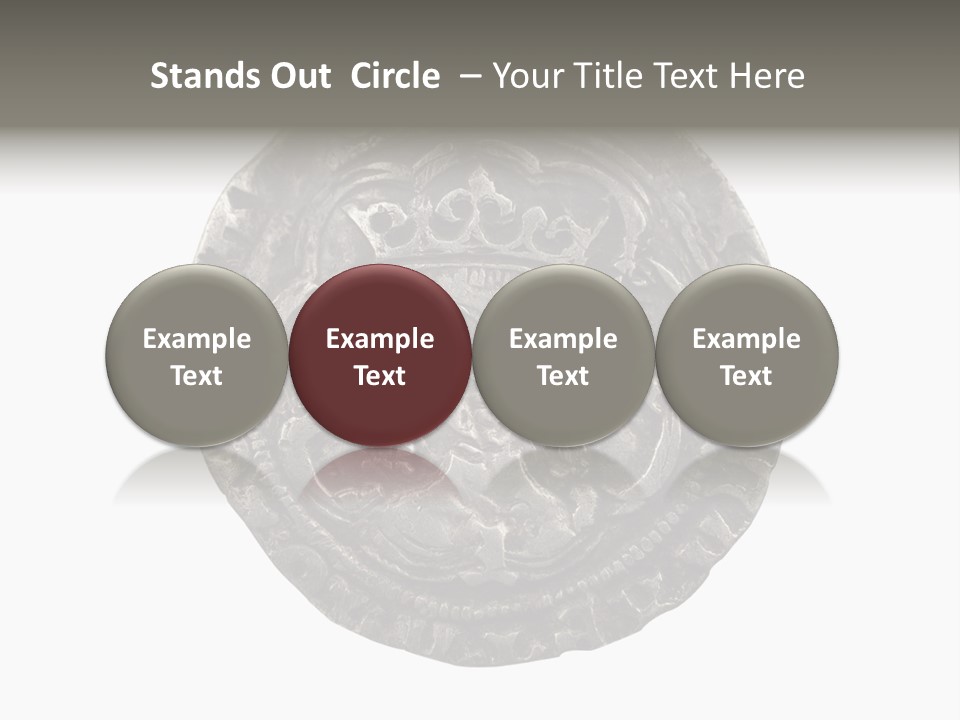 Inscription Silver Quatrefoil PowerPoint Template