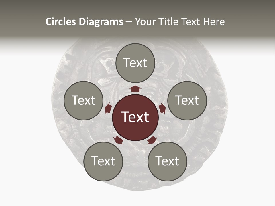 Inscription Silver Quatrefoil PowerPoint Template