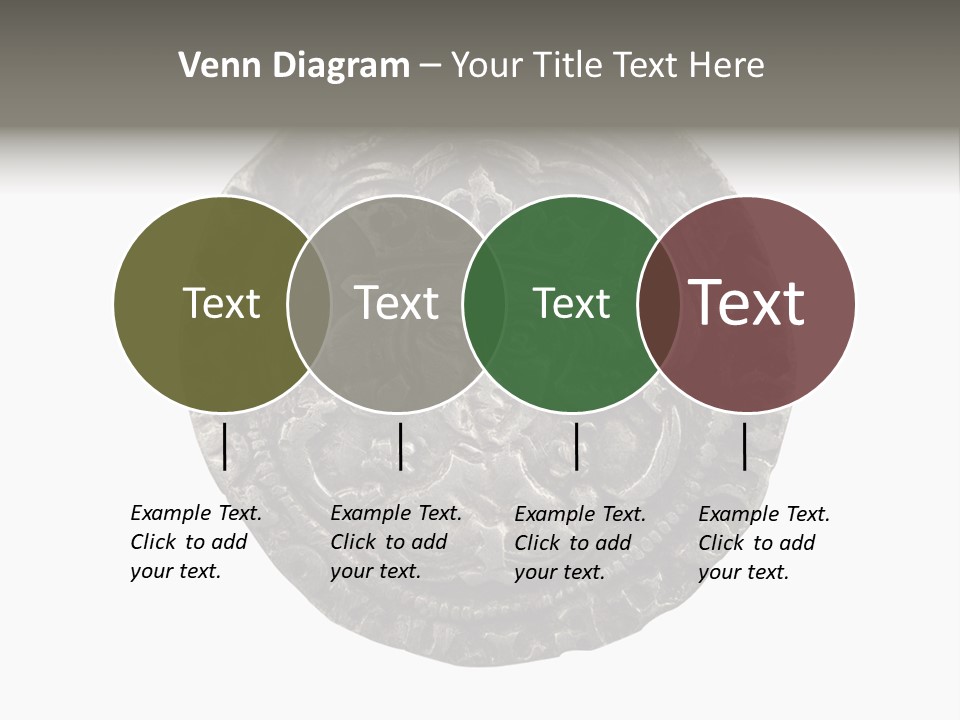 Inscription Silver Quatrefoil PowerPoint Template