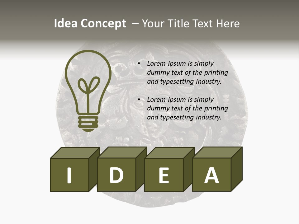 Inscription Silver Quatrefoil PowerPoint Template