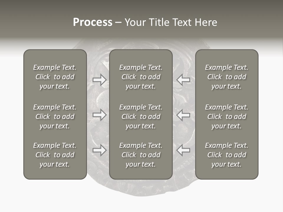 Inscription Silver Quatrefoil PowerPoint Template