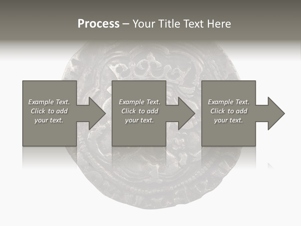 Inscription Silver Quatrefoil PowerPoint Template