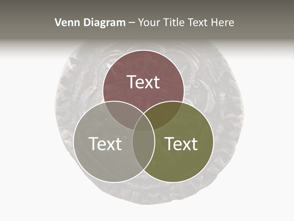 Inscription Silver Quatrefoil PowerPoint Template