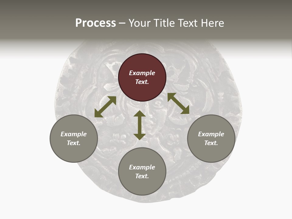 Inscription Silver Quatrefoil PowerPoint Template