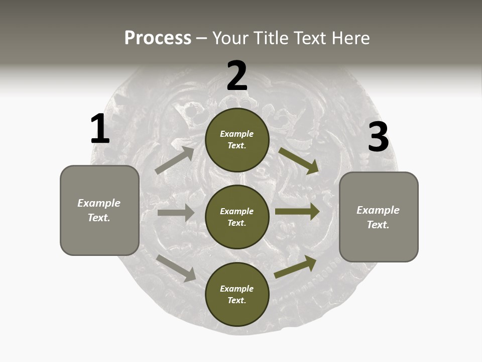 Inscription Silver Quatrefoil PowerPoint Template