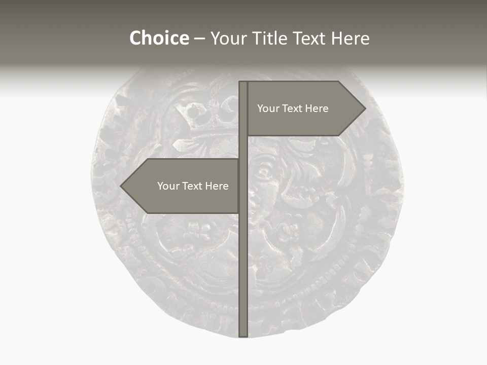 Inscription Silver Quatrefoil PowerPoint Template