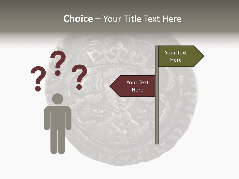 Inscription Silver Quatrefoil PowerPoint Template