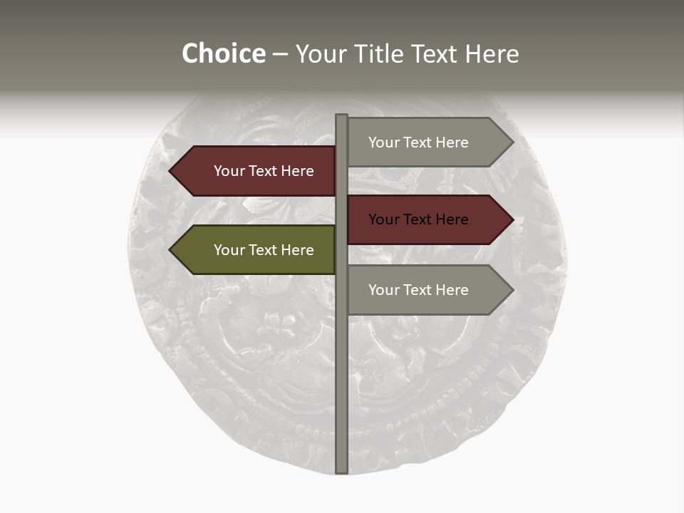 Inscription Silver Quatrefoil PowerPoint Template