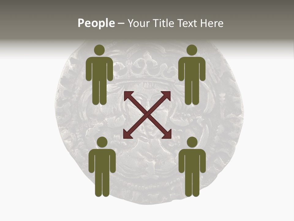 Inscription Silver Quatrefoil PowerPoint Template