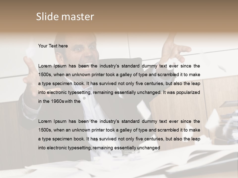 Miserable Man Tension PowerPoint Template