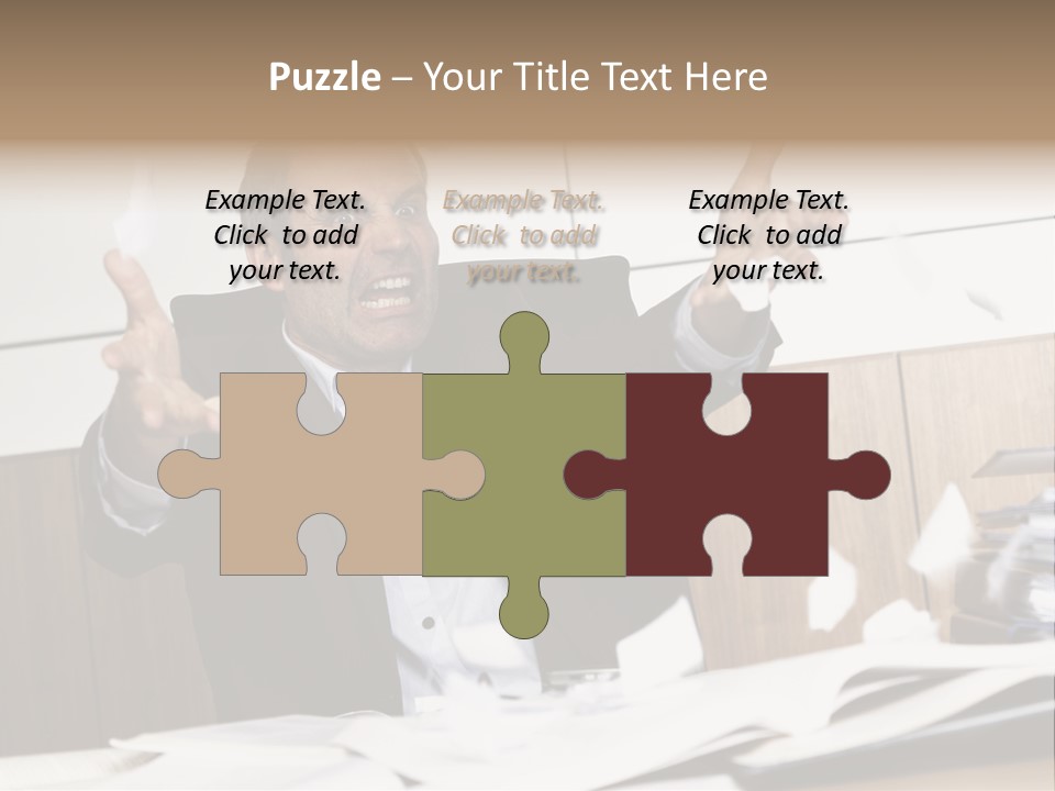 Miserable Man Tension PowerPoint Template