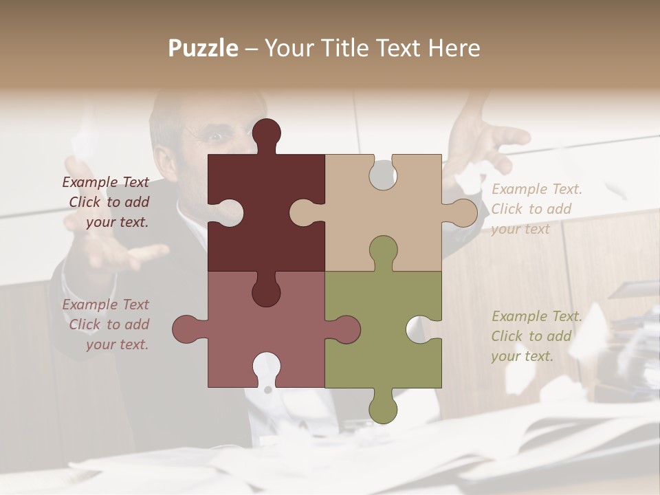 Miserable Man Tension PowerPoint Template