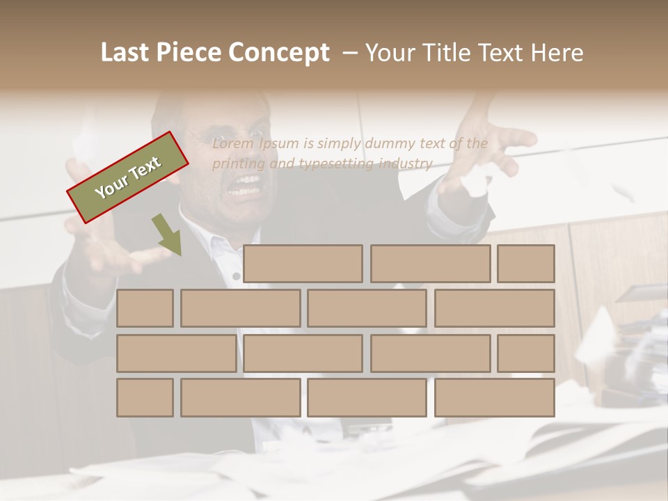 Miserable Man Tension PowerPoint Template